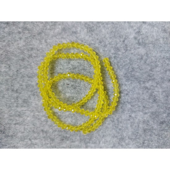 Бусины стеклянные 4 мм лимонные, цена за 50 шт